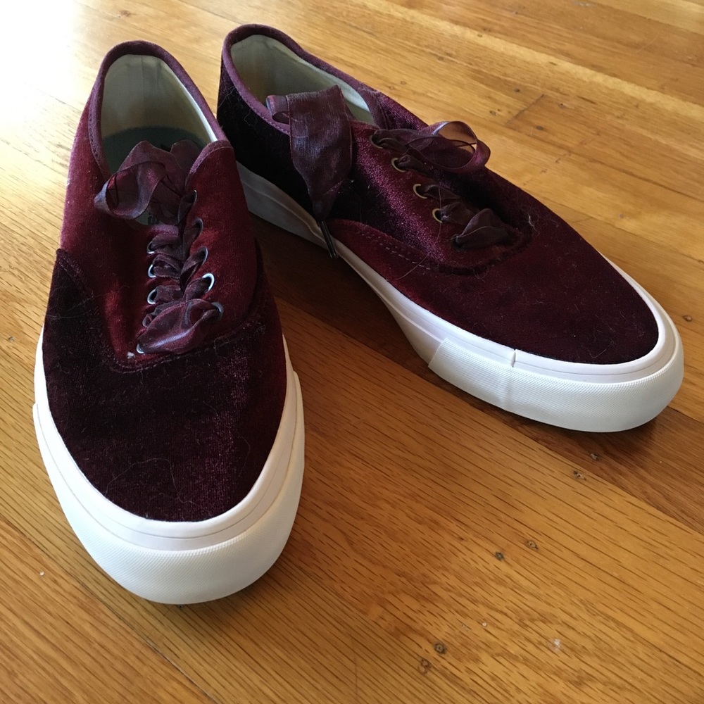 Seavees for J Crew velvet sneakers.